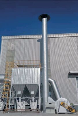 Collettore di polvere a cartuccia ecologico con grande volume d'aria, elevata efficienza di rimozione della polvere e sistema di controllo PLC