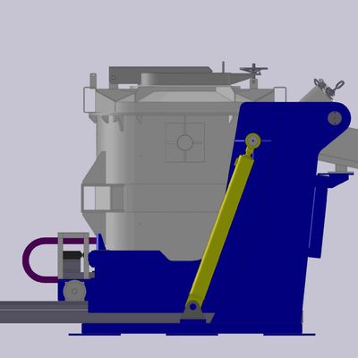 Capacità 2000 kg Fuso di alluminio transfer ladle Finitura superficiale liscia