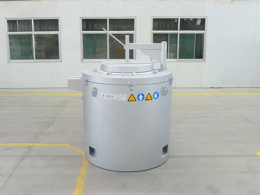 Trasferimento sicuro e fluido di alluminio fuso con colata dal basso tramite movimento con cilindro pneumatico