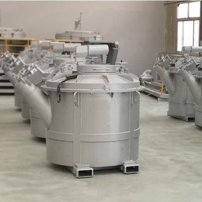 Capacità elevata 1200 kg Cisterne di trasferimento in alluminio fuso per impianti di fusione in colore argento