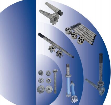 Rotore in grafite antiossidante e iniettore di flusso rotante con diametro di 90 mm e lunghezza di 950 mm per degasaggio dell'alluminio