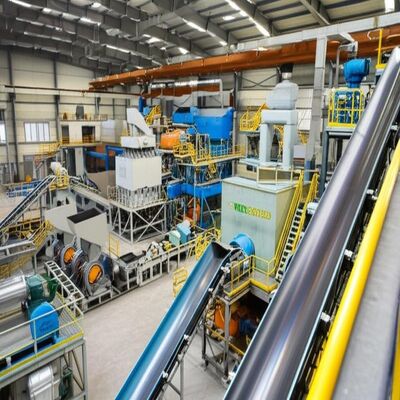 5 tonnellate all'ora linea di riciclaggio di rifiuti di alluminio con alimentazione elettrica a 415V ± 10% e sistema di controllo centralizzato