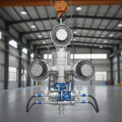 Numero di rotori 3 Iniettore di flusso rotativo alimentato da aria compressa N2 e sollevato da gru per ottimizzare l'iniezione di fluidi industriali