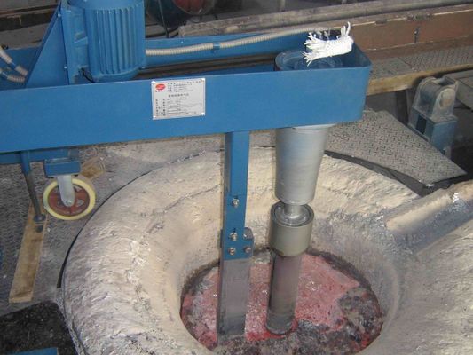 Processo di raffinamento di alluminio di degassamento rotatorio dell'unità di 1.1KW 600 giri/min.
