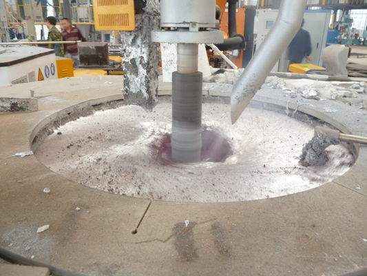 0-99 min Tempo di raffinazione Unità di degassamento rotante con potenza totale di 4 kW Per la spruzzatura di polvere di flusso raffinato
